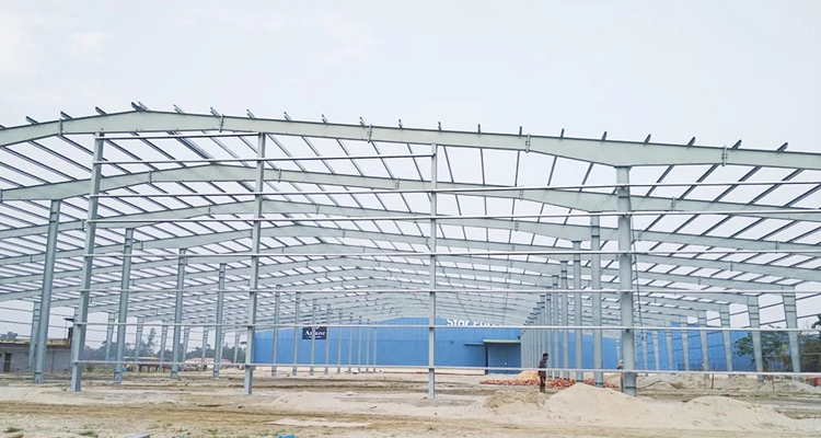 Prefabricated/Prefab Storage/Workshop/Hangar/Garage/Shed Steel Material Design Light Bonded Sandwich Panel Sheet Structure Building Warehouse with Metal Frame